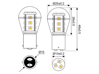 Talamex Super LED 15 10-30V BA15D