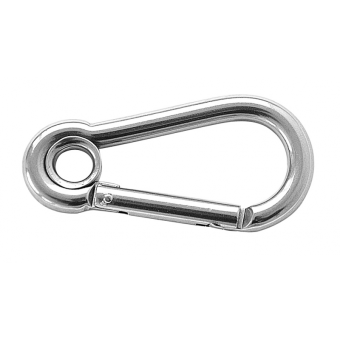 AISI 316 Carabiner With Eye And Straight Closing Ø10x100 mm