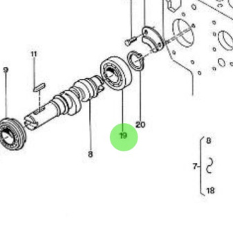 Nanni Diesel 970492134 - Ball Bearing for Injection Feed Pump