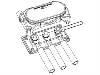 BEP 703-500A - Distribution Bus 500A, 3 x 10mm Connections