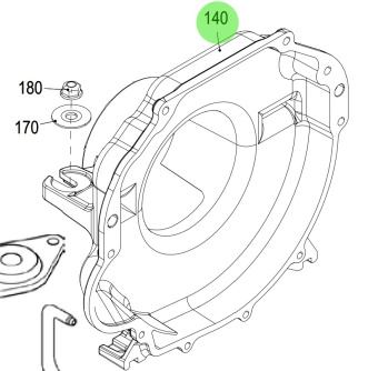Steyr O915157-9 - Painted Flywheel Housing for OMC and Volvo SX Drives