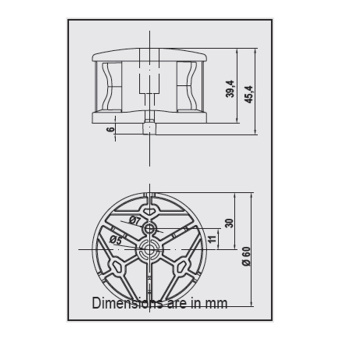 Lalizas 71308 - FOS LED 20 All-Round Light 360°, With White Housing