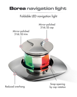 Osculati 11.053.05 - Borea push up LED navigation light for hulls up to 20 m