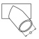 Angled Tee 60° A4 Ø22mm