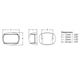 Hella Marine 2LT 980 520-501 - NaviLED Compact - Stern White - 2NM - 8-28V - Cable 120mm - Black