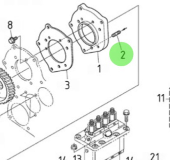 Nanni Diesel 970313632 - Stud for Camshaft Fuel Assembly