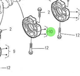 Nanni Diesel 970307314 - Main Bearing Case for HE Series Engines