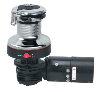 Harken 46RWC12H - Electric Rewind Winch Two Speed 46.2ST Chrome/Black 12V Horizontal