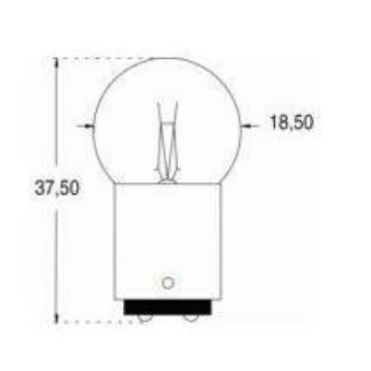 Bulb BA15D Spherical 12V 5W