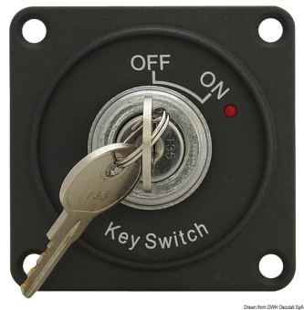 Osculati 14.386.09 -ON-OFF Switch With Key And LED Warning Light