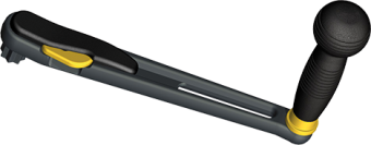 Antal 542.122 - Aluminum Winch Handle 'Speedylock', L=250mm, Weight 0,53kg, Ball Grip