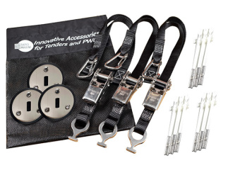 Rapid Marine PE25LPKIT-3-BK - Padeye Kit - Low Profile x 3, Black