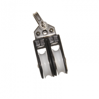 Viadana Wind Speed Ball Bearing Double Block with Fixed Head for Rope up to 8-12 mm