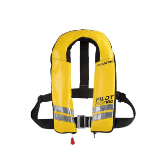 Plastimo P200479 - Pilot Pro 180 Inflatable Lifejacket Auto UML Elite PVC Yellow With Harness And Crotch Strap