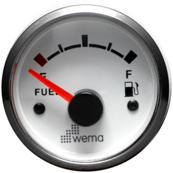 Wema 110624 Silverline Ø52mm Fuel Level - Standard EU 0-190 Ohm - White Chrome