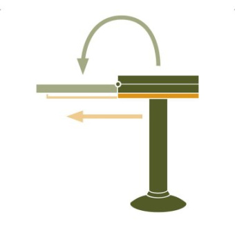 Zwaardvis Z.639040 T-System Table Support With 1 Flap