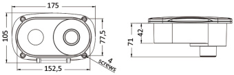 Osculati 15.323.31- Elissa deck shower with Tiger mixer Stainless Steel hose 4m
