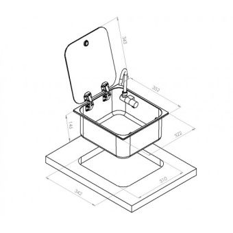 NavyLoad Sink With Glass Cover