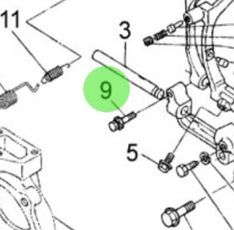 Nanni Diesel 970313076 - Governor Bolt for Speed Regulator Assembly