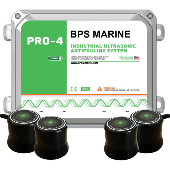 BPS Marine PRO-4 Ultrasonic Antifouling System – 4 Transducers, 24V DC