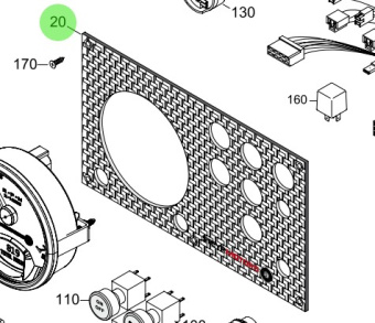 Steyr 2181447-0 - SOLAS Front Plate for Instrument Panel