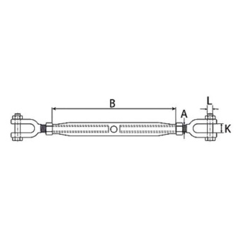 Turnbuckle Closed Body Forks M8