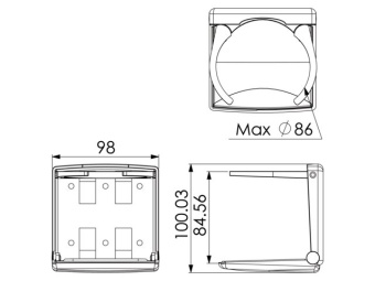 Talamex Cupholder Foldable And Adjustable White