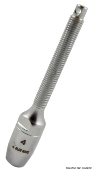 Rope Line Blue Wave Quick-Coupling Threaded Terminals for Textile Rigging – AISI 316 Stainless Steel, 4–6 mm