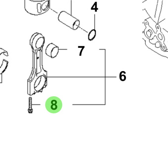 Bukh 23513-3A000 - Connecting Rod Bolt for R210J and S270J Engines