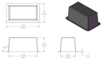 MSI TB105 Blank 10" x 5" ABS Plastic Transition Box