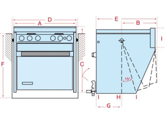 Force 10/ENO F63351 - Stainless Steel 3 Burner Oven USA Standard
