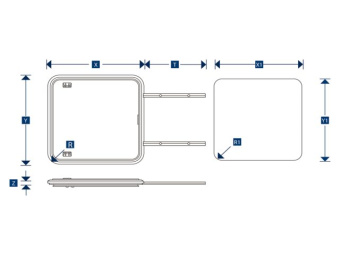 Lewmar 30074000 - H 60 GRY Pilot Hatch 581 x 577 mm
