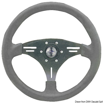 Osculati 45.157.99 - MANTA Steering Wheel Grey/Black 355 mm