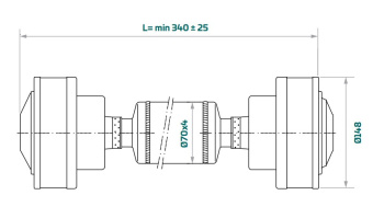 Aquadrive CVB30.20 – Moduline B20 Anti-Vibration CV Shaft System