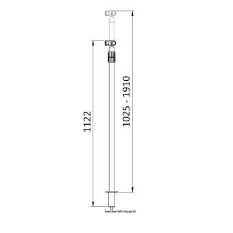 Osculati 15.480.20 - Shower telescopic rod 1025 - 1910 mm