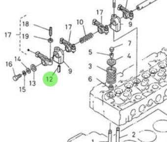 Nanni Diesel 970310494 - Spring Pin for Valve Train Systems