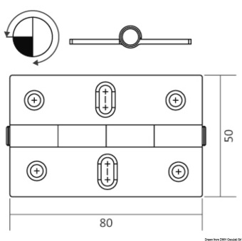 Osculati 38.814.03 - Hinges 2 mm Thickness