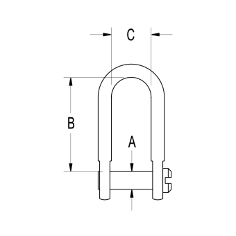 Ronstan RF152 D Shackle, 5/16" Slotted Pin