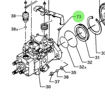 Bukh 521B0160 - Woodruff Key Spring Washer for DV36 and DV48 Injection Pump and Oil Cooler