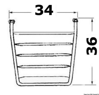 Osculati 48.420.09 - Mini plattform with ladder 36x34 cm
