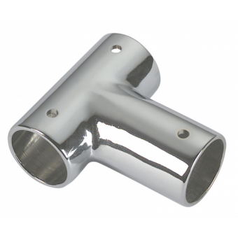 Foresti & Suardi Chromed Brass 90° Straight T Pulpit Joint, Ø22–25 mm