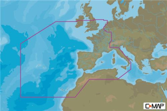 C-MAP Memory Card MAX - West European Coast & West Mediterranean Sea
