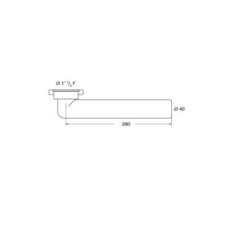 Grey 90° Elbow Tube For Fm Drain Ø40mm Bsp X 40mm