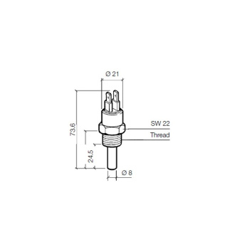 VDO X10-232-001-005 – Temperature Switch 96°C / 92°C M18x1.5
