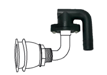 Nylon P-Trap Tank Vent Adapter Ø16mm Nipple (001188/S)