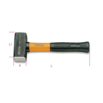 Beta 013800310 - Mason Club Hammers, Fibre Shafts L 260 mm 1000 G