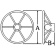 Allpa 3-Spoke Wheel 'Delfino' Silver Aluminum With White Vinyl Rim, Ø340mm, Depth 95mm