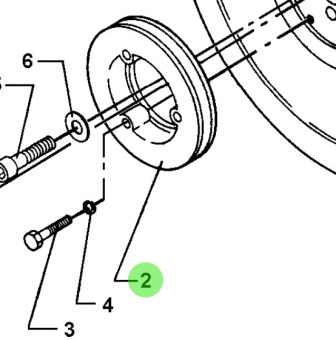 Bukh 000E4931 - V-Belt Pulley for DV36 and DV48 Engines