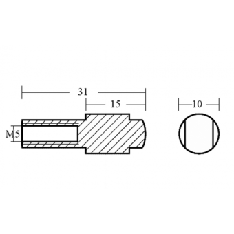 Tecnoseal Zinc Anode For 9,9 HP Engine
