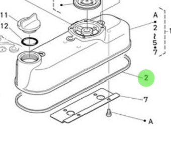 Nanni Diesel 970302833 - Cylinder Head Cover Gasket for 3.100HE and N3.30 Engines